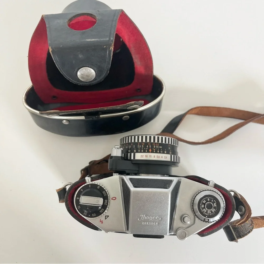 VTG Ihagee Dresden Exakta 500 35mm Camera Carl Zeiss Jena Tessar 50mm 1:2.8 Lens